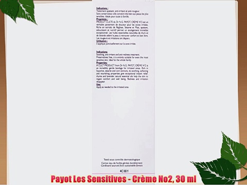 Payot Les Sensitives - Cr?me No2 30 ml