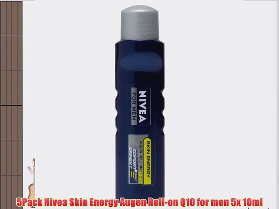 5Pack Nivea Skin Energy Augen Roll-on Q10 for men 5x 10ml