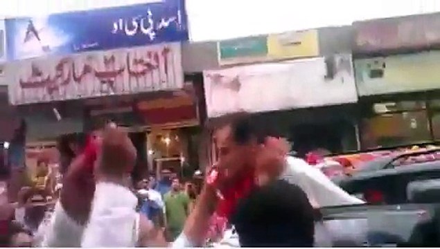 Speaker National Assembly Sardar Ayaz Sadiq get warm welcomed by the people at visiting Ghari Shahu.