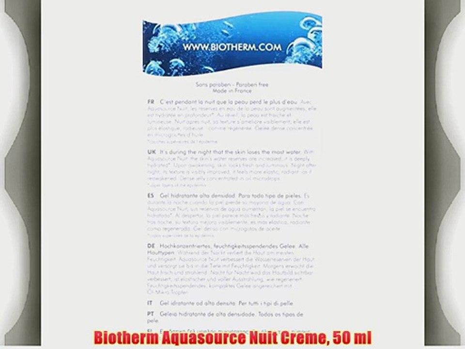 Biotherm Aquasource Nuit Creme 50 ml