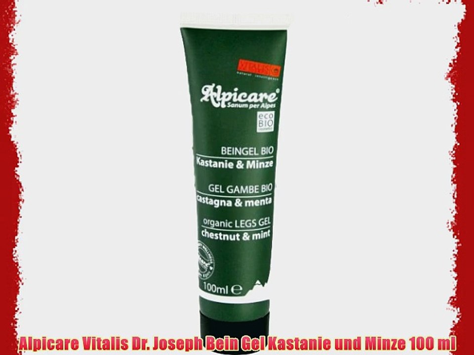 Alpicare Vitalis Dr. Joseph Bein Gel Kastanie und Minze 100 ml