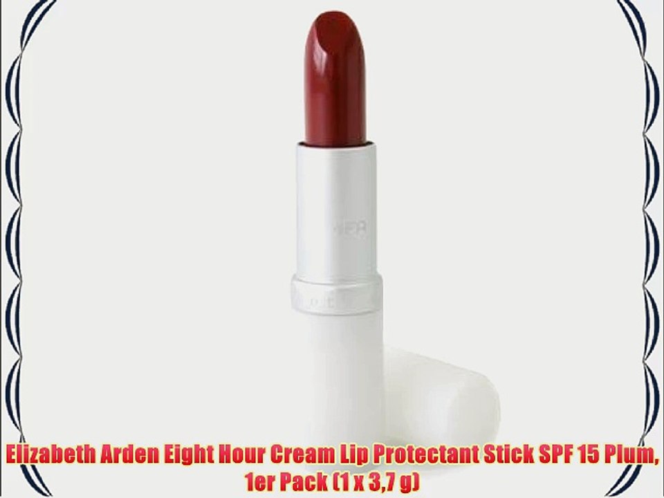 Elizabeth Arden Eight Hour Cream Lip Protectant Stick SPF 15 Plum 1er Pack (1 x 37 g)