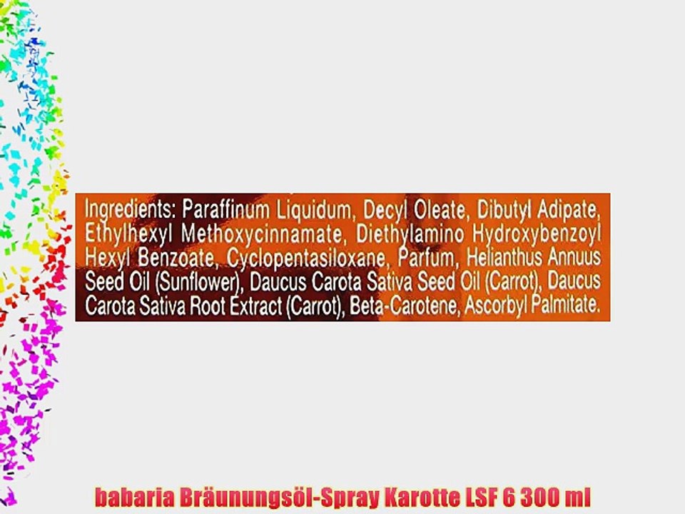 babaria Br?unungs?l-Spray Karotte LSF 6 300 ml