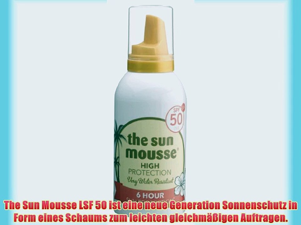 the sun mousse parf?mfrei parabenfrei Sonnenschutz-Schaum LSF50 150 ml