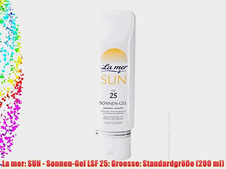 La mer: SUN - Sonnen-Gel LSF 25: Groesse: Standardgr??e (200 ml)