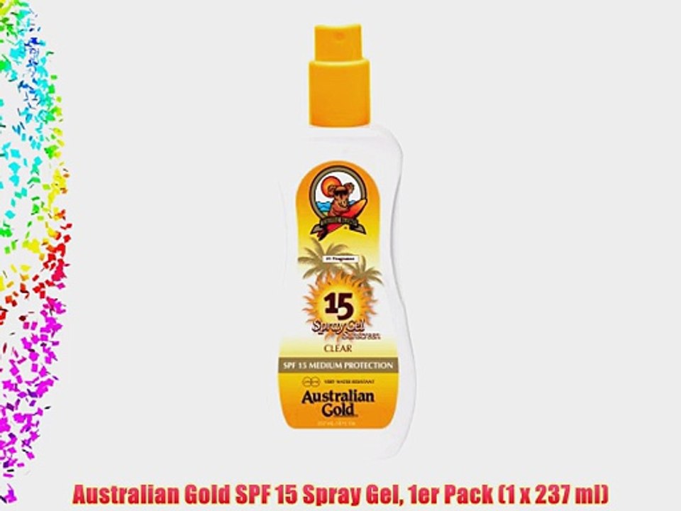 Australian Gold SPF 15 Spray Gel 1er Pack (1 x 237 ml)