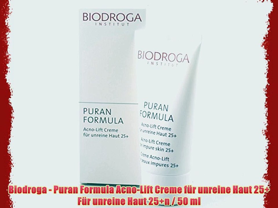 Biodroga - Puran Formula Acno-Lift Creme f?r unreine Haut 25  F?r unreine Haut 25 n / 50 ml