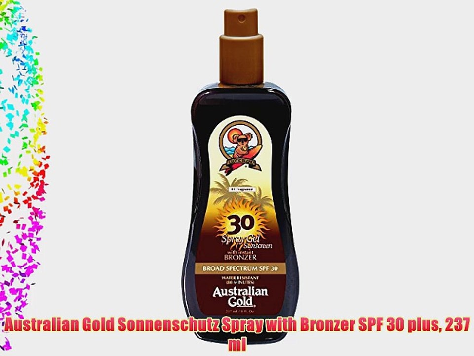 Australian Gold Sonnenschutz Spray with Bronzer SPF 30 plus 237 ml