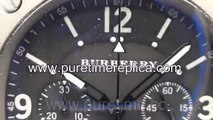Swiss replica watches replica Burberry Britain Chrono 47mm SS Black Dial on Trench Leather Strap JAP