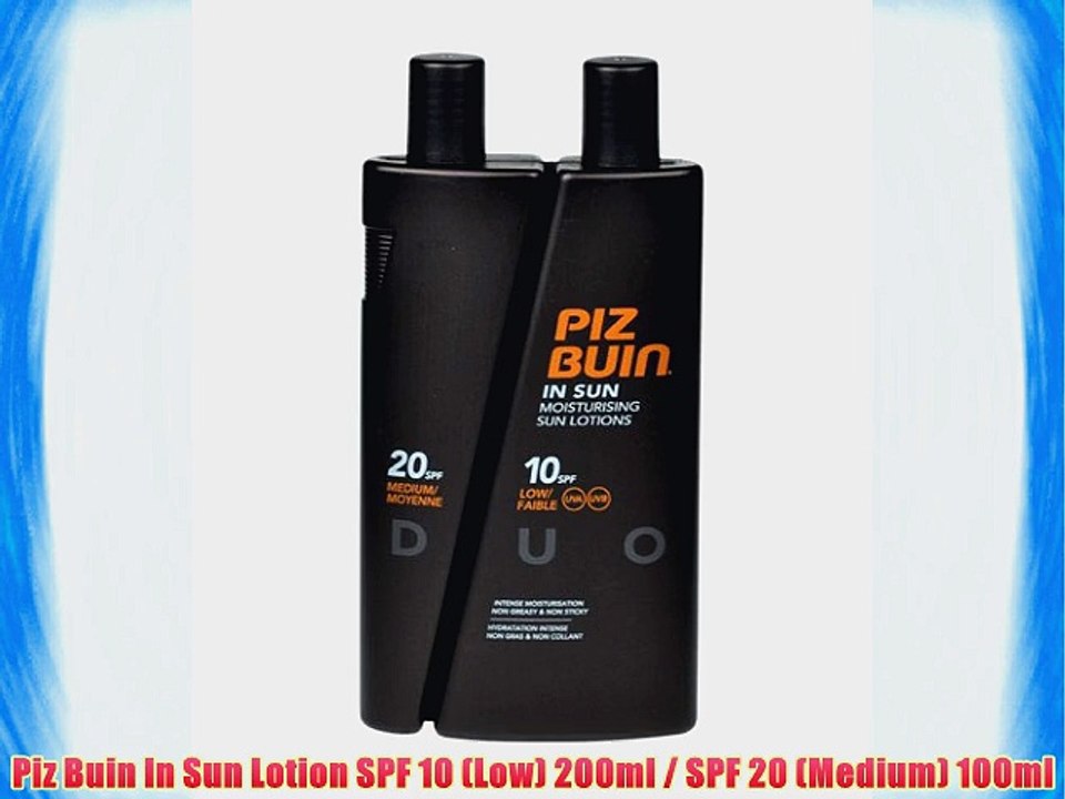 Piz Buin In Sun Lotion SPF 10 (Low) 200ml / SPF 20 (Medium) 100ml