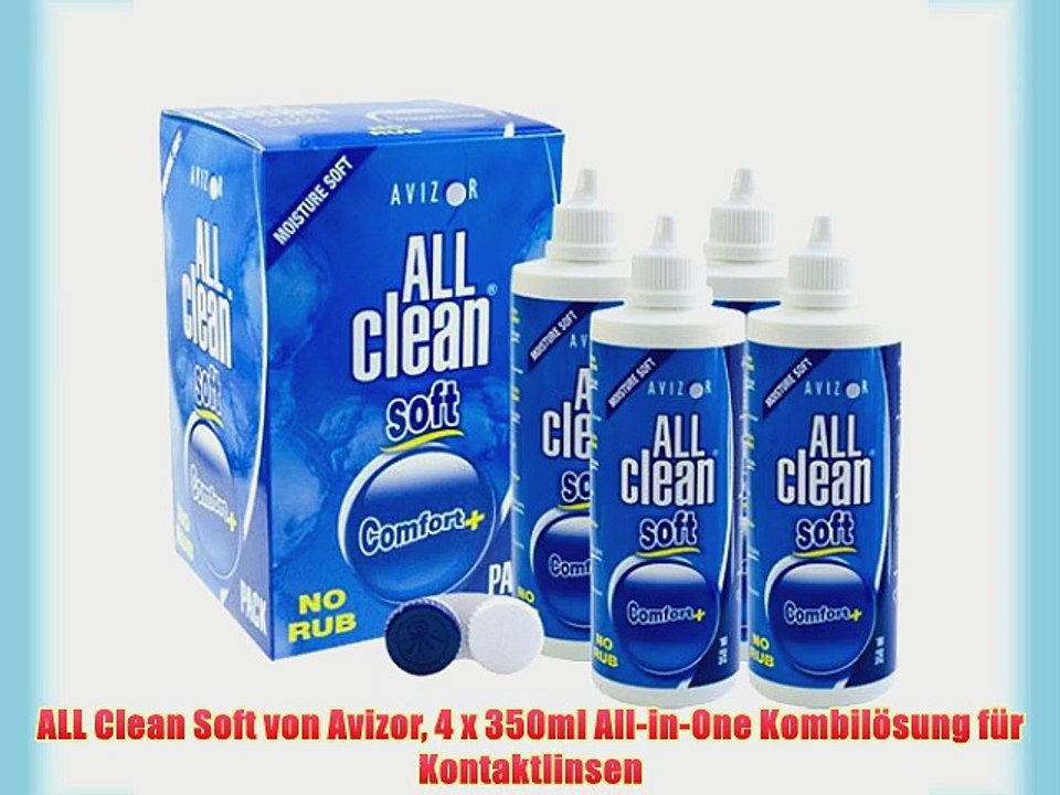 ALL Clean Soft von Avizor 4 x 350ml All-in-One Kombil?sung f?r Kontaktlinsen