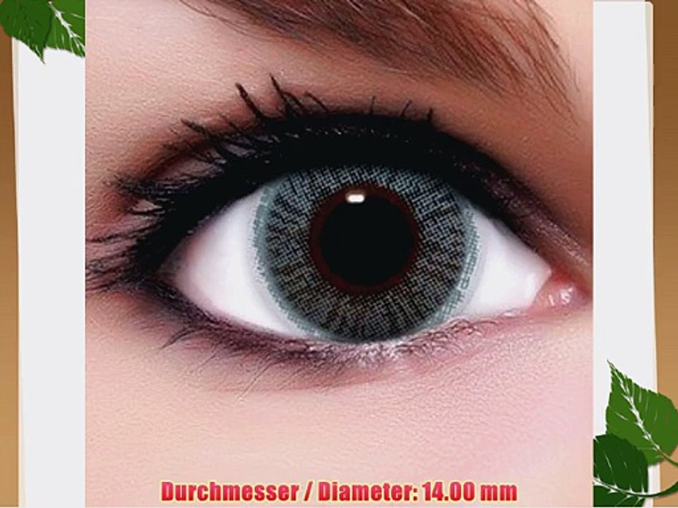Lenzera Intense 'Grey' graue farbige Kontaktlinsen f?r dunkle Augen ohne und mit St?rke