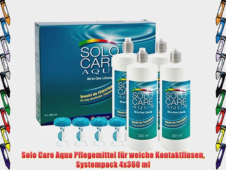 Solo Care Aqua Pflegemittel f?r weiche Kontaktlinsen Systempack 4x360 ml