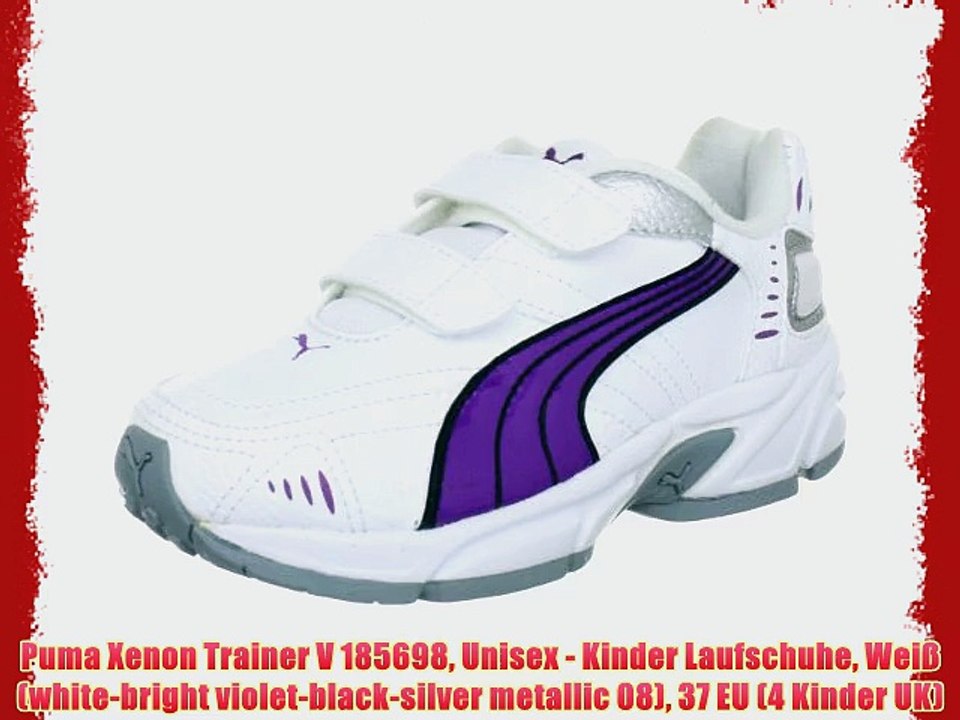 Puma Xenon Trainer V 185698 Unisex - Kinder Laufschuhe Wei? (white-bright violet-black-silver