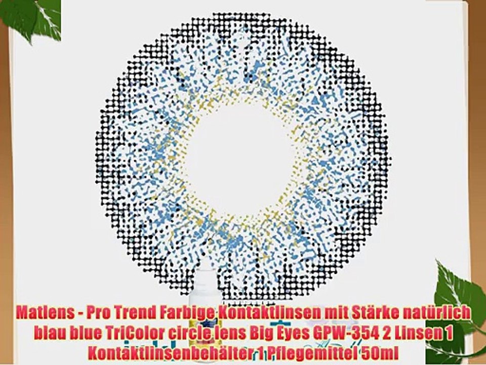 Matlens - Pro Trend Farbige Kontaktlinsen mit St?rke nat?rlich blau blue TriColor circle lens
