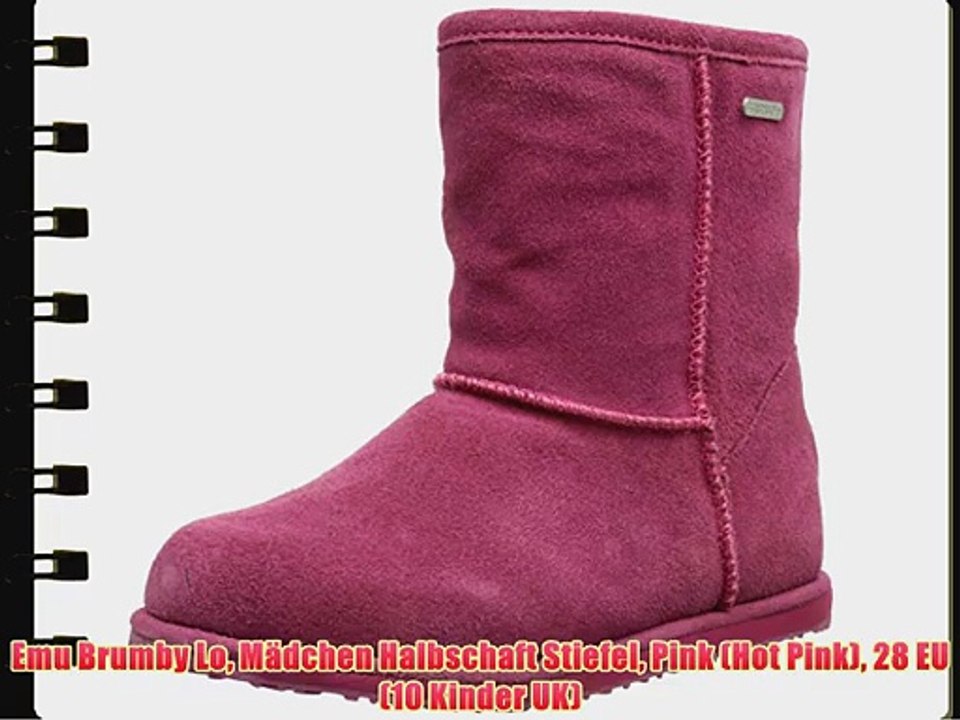 Emu Brumby Lo M?dchen Halbschaft Stiefel Pink (Hot Pink) 28 EU (10 Kinder UK)