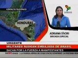 Militares golpistas rodean a la Embajada de Brasil en Honduras
