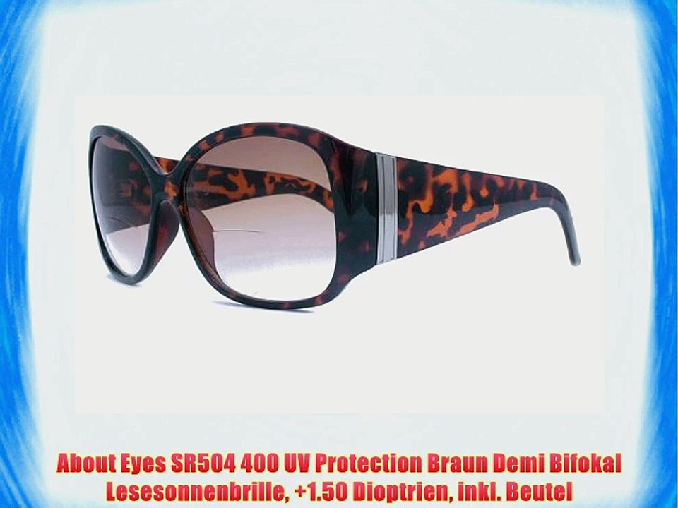 About Eyes SR504 400 UV Protection Braun Demi Bifokal Lesesonnenbrille  1.50 Dioptrien inkl.