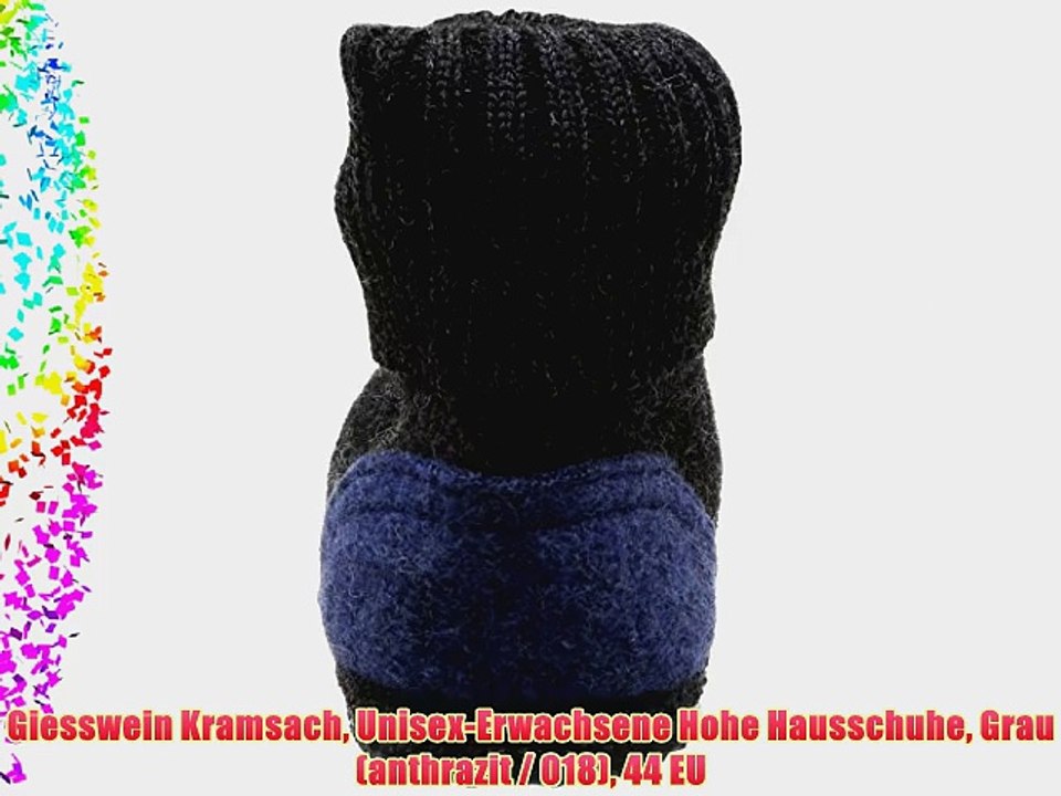 Giesswein Kramsach Unisex-Erwachsene Hohe Hausschuhe Grau (anthrazit / 018) 44 EU