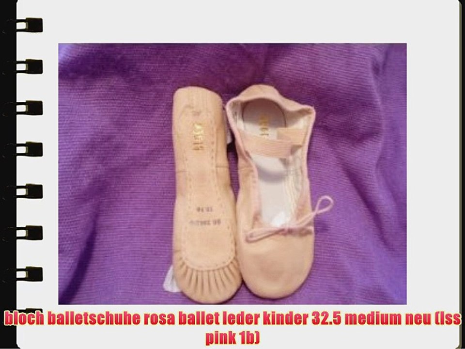 bloch balletschuhe rosa ballet leder kinder 32.5 medium neu (lss pink 1b)