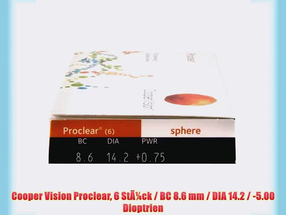Cooper Vision Proclear 6 St??ck / BC 8.6 mm / DIA 14.2 / -5.00 Dioptrien