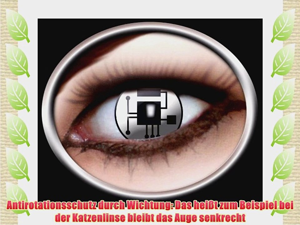 Eyecatcher Color Fun - Farbige Cartoon Kontaktlinsen - Chip - schwarz / wei? - 2 St?ck (1 Paar)