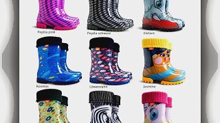 DEMAR Kinder Gummistiefel gef?ttert TWISTER LUX (26/27 Zebra)