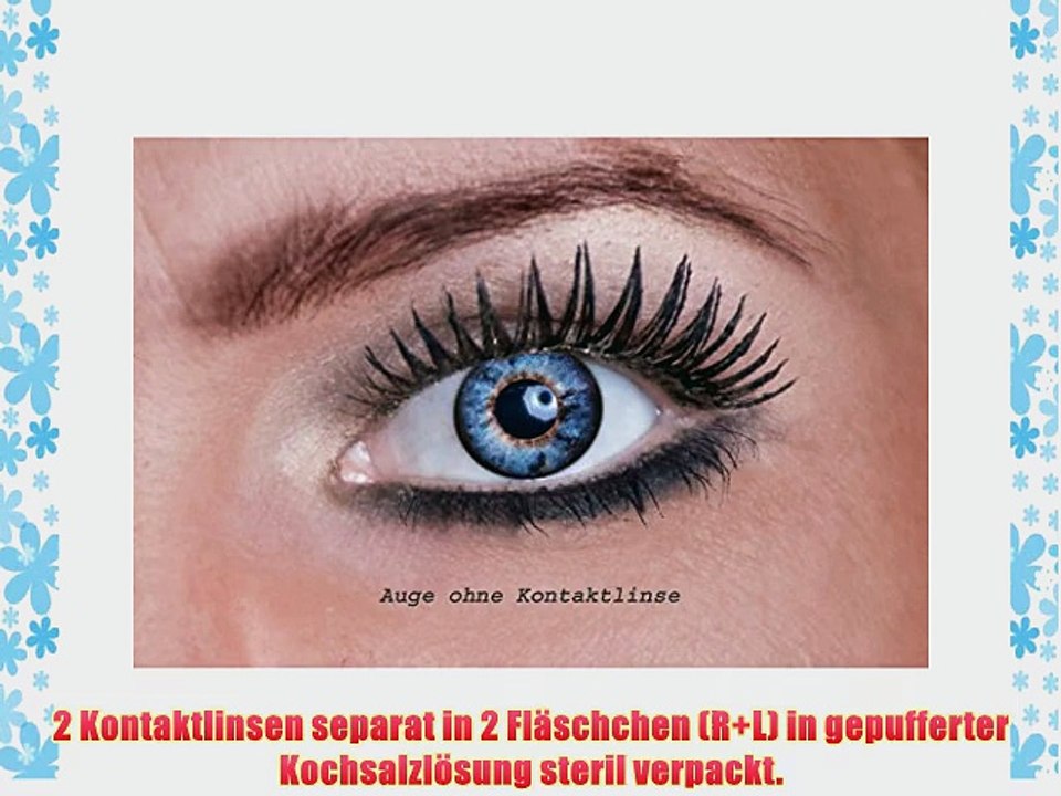 Eyecatcher White Slash Color Fun farbige Kontaktlinsen / Motivlinsen Schnitt wei? 1er Pack