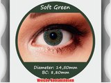 Gr?ne Farbige Kontaktlinsen 3 Monatslinsen ohne St?rke Design: Soft Green