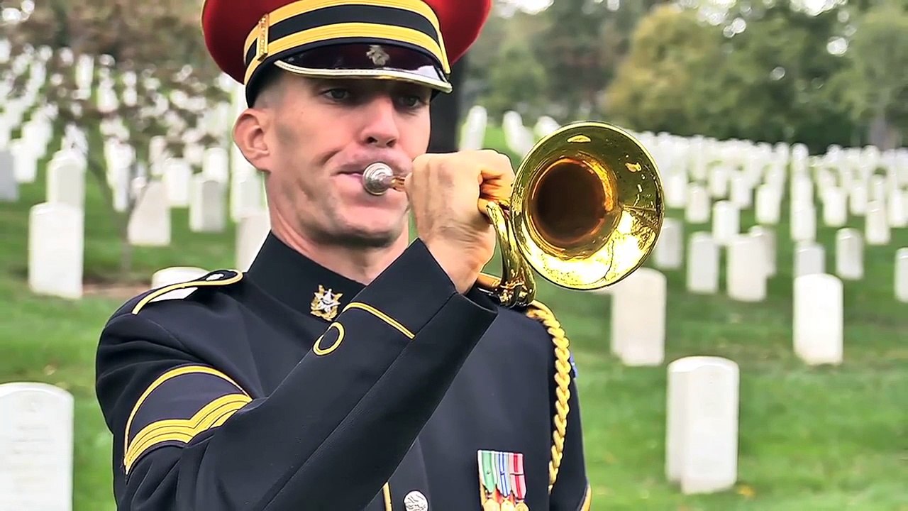 "Taps" performed in Arlington National Cemetery (summer and winter)