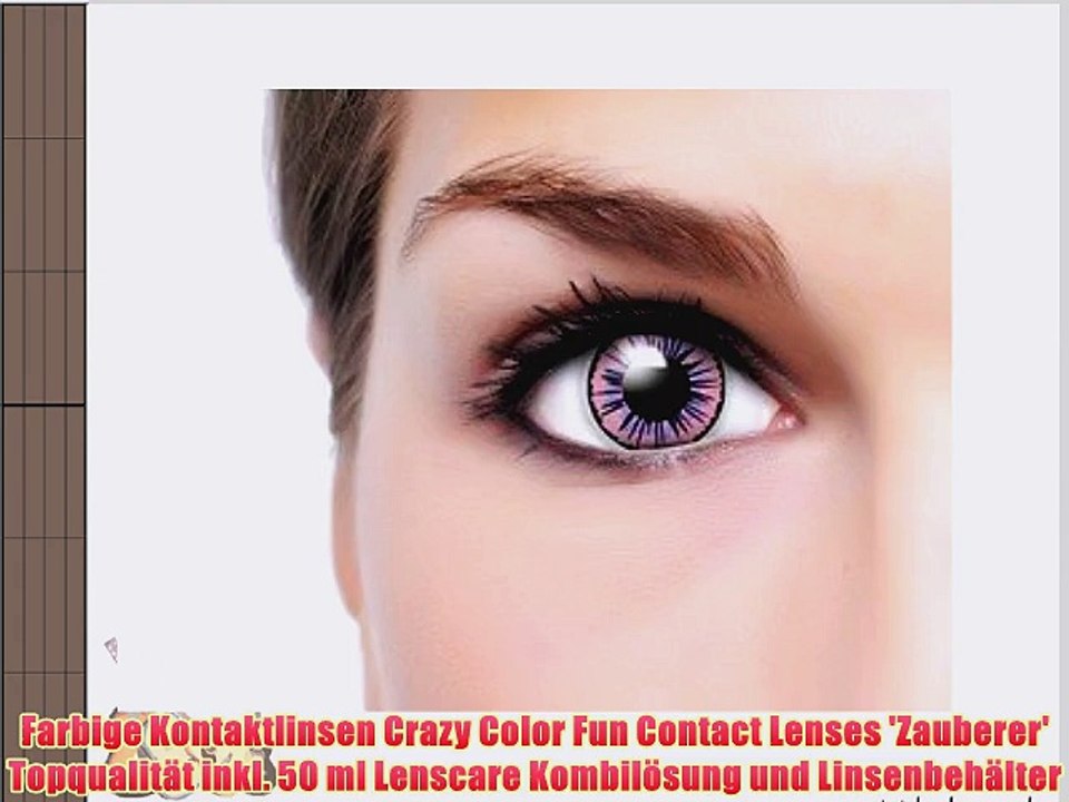 Farbige Kontaktlinsen Crazy Color Fun Contact Lenses 'Zauberer' Topqualit?t inkl. 50 ml Lenscare