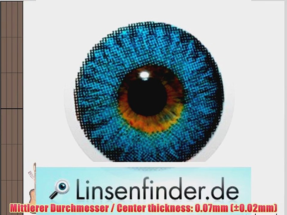Linsenfinder Lenzera 3Tones 'Blue'  Beh?lter  Kombil?sung blaue farbige Kontaktlinsen f?r helle