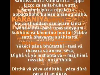 Karaniya Metta Sutta in Pali