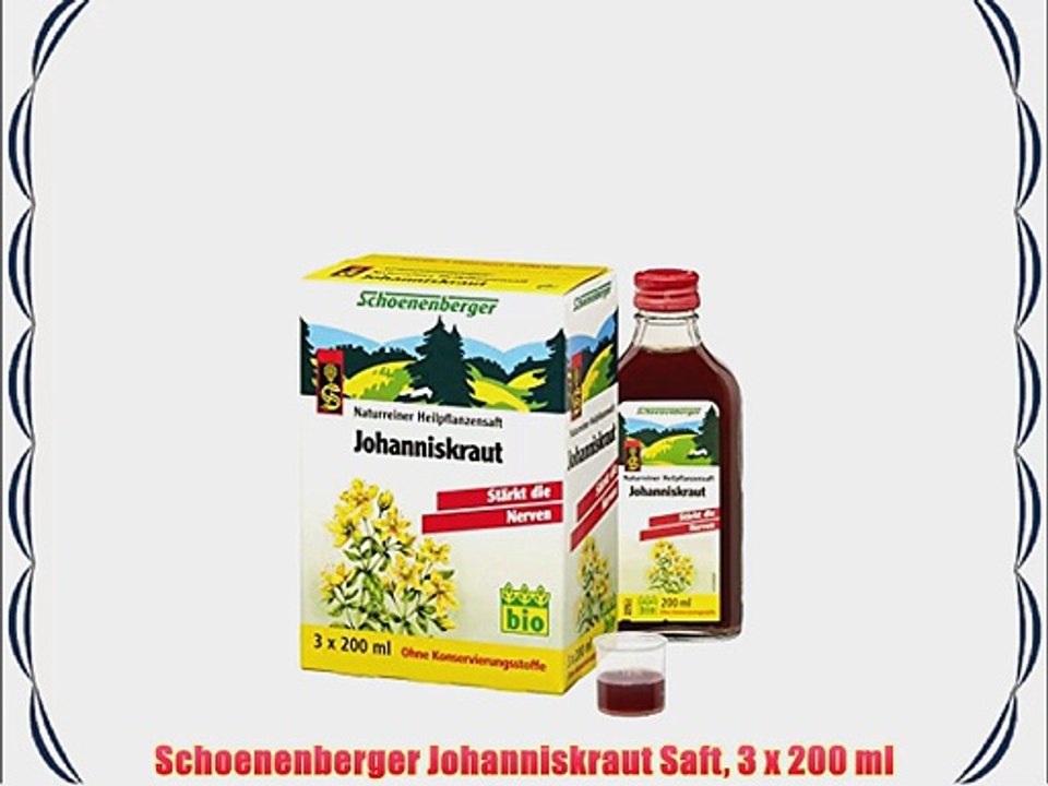 Schoenenberger Johanniskraut Saft 3 x 200 ml
