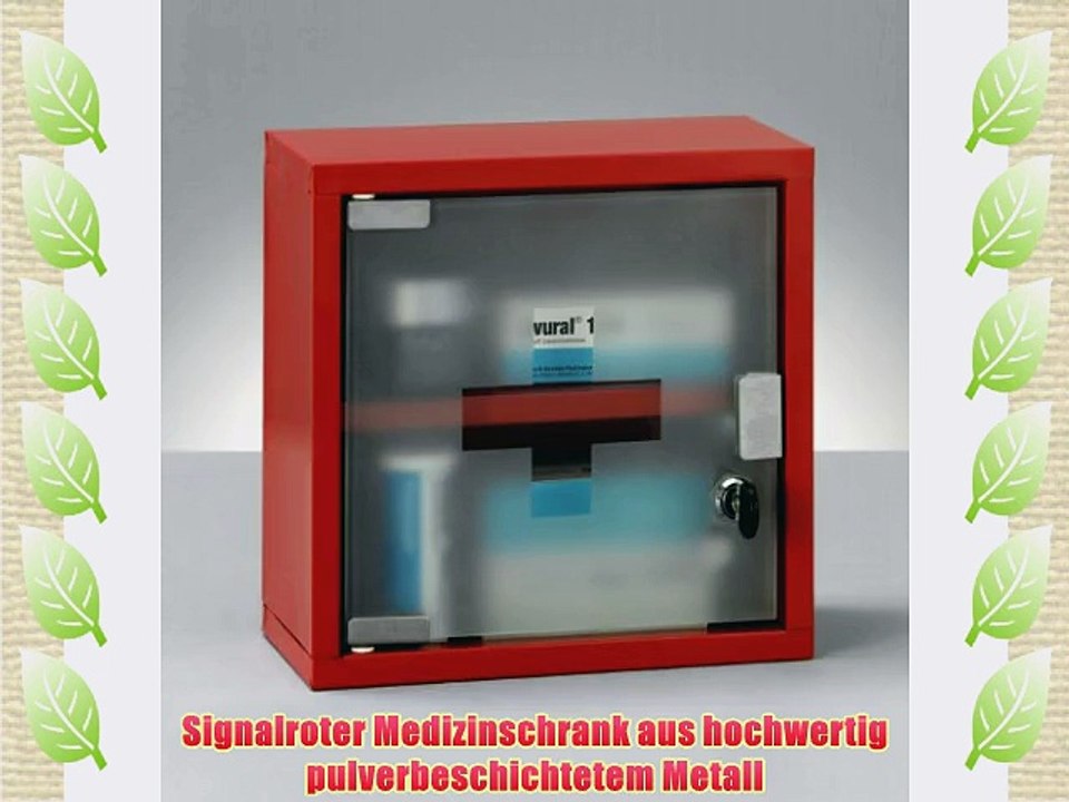 Zeller 18467 medizinschrank metall / 25 x 12 x 25 rot