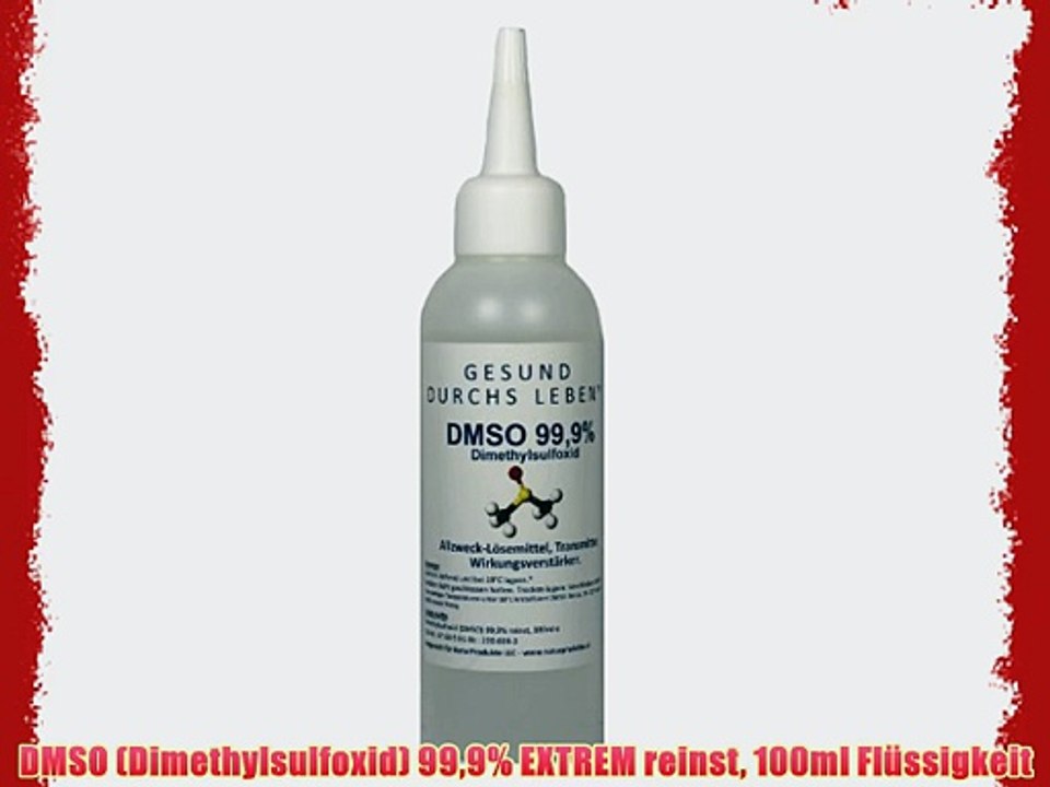 DMSO (Dimethylsulfoxid) 999% EXTREM reinst 100ml Fl?ssigkeit