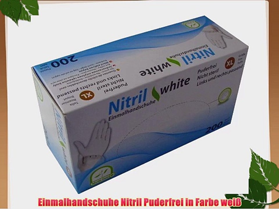 Einmalhandschuhe Puderfrei Nitril Einweghandschuhe Medi-Inn Big Box Fabauswahl(wei?L (8-9)1000