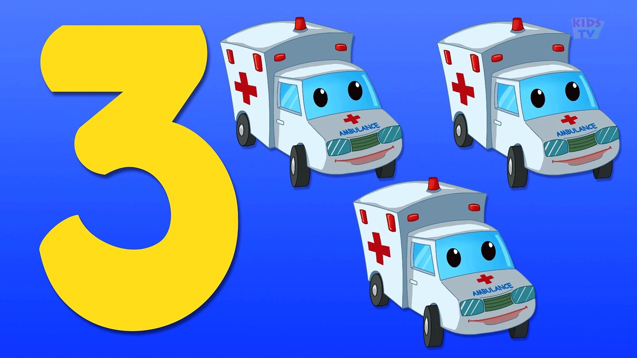 Ambulances Numbers   Learn numbers from 1 to 7
