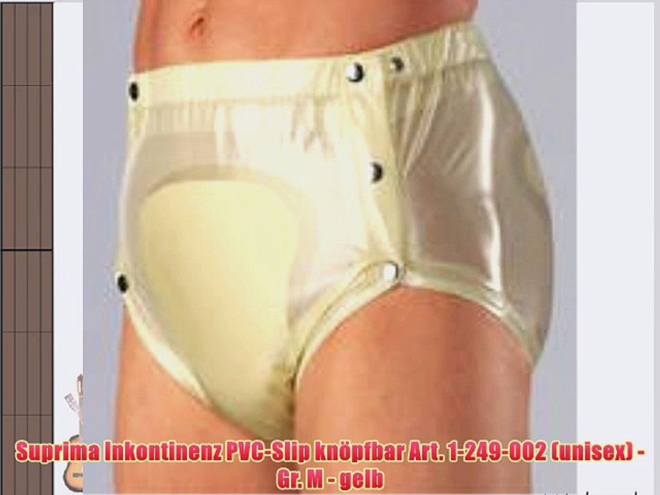 Suprima Inkontinenz PVC-Slip kn?pfbar Art. 1-249-002 (unisex) - Gr. M - gelb
