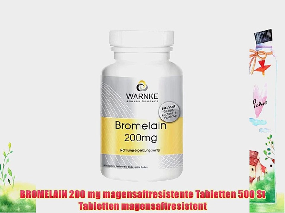BROMELAIN 200 mg magensaftresistente Tabletten 500 St Tabletten magensaftresistent