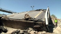 Les intempéries provoquent l'effondrement d'un pont en Californie