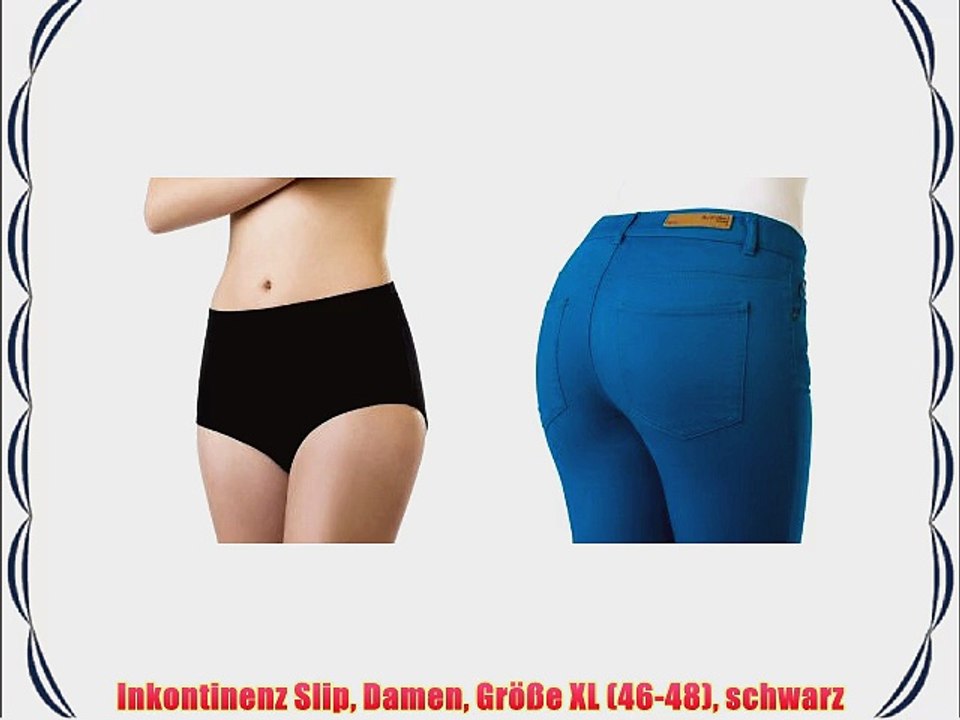 Inkontinenz Slip Damen Gr??e XL (46-48) schwarz