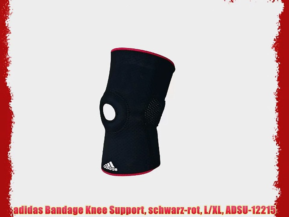 adidas Bandage Knee Support schwarz-rot L/XL ADSU-12215