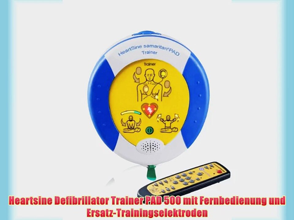 Heartsine Defibrillator Trainer PAD 500 mit Fernbedienung und Ersatz-Trainingselektroden