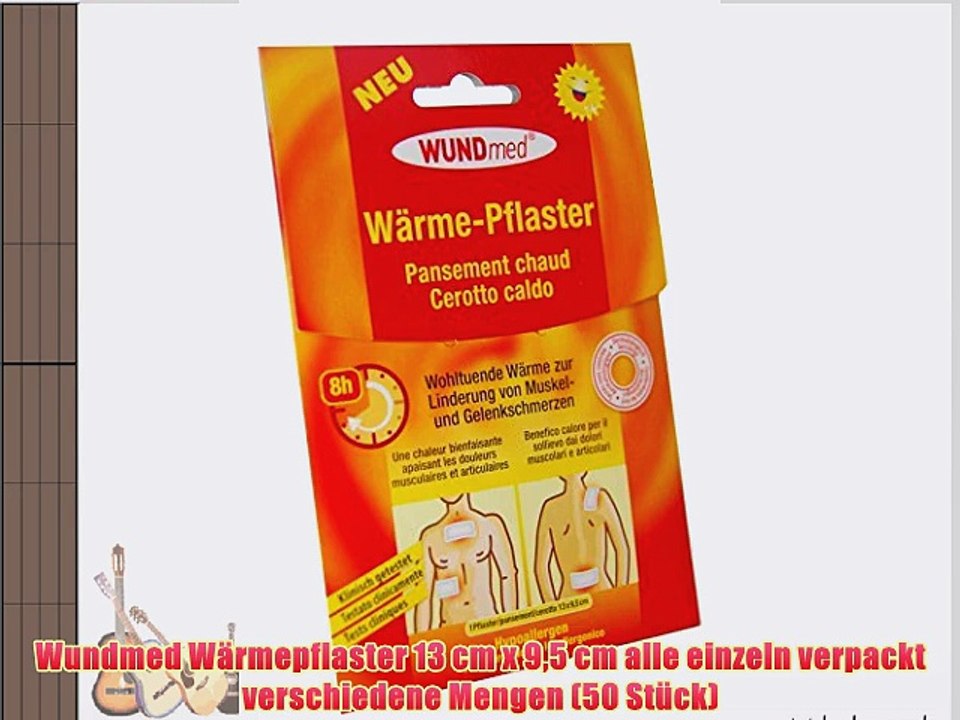 Wundmed W?rmepflaster 13 cm x 95 cm alle einzeln verpackt verschiedene Mengen (50 St?ck)
