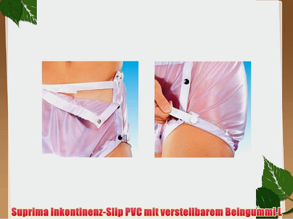 Suprima inkontinenz-slip pvc mit verstellbarem beingummi l