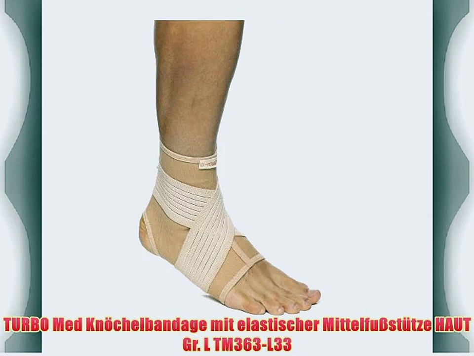 TURBO Med Kn?chelbandage mit elastischer Mittelfu?st?tze HAUT Gr. L TM363-L33