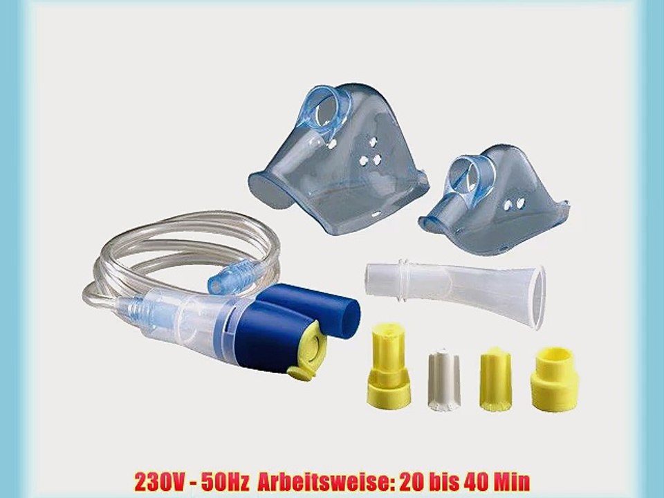 kompaktes Aerosoltherapie -Ger?t - Inhalator von MEDICURA tragbar und mit allen Zubeh?rteilen
