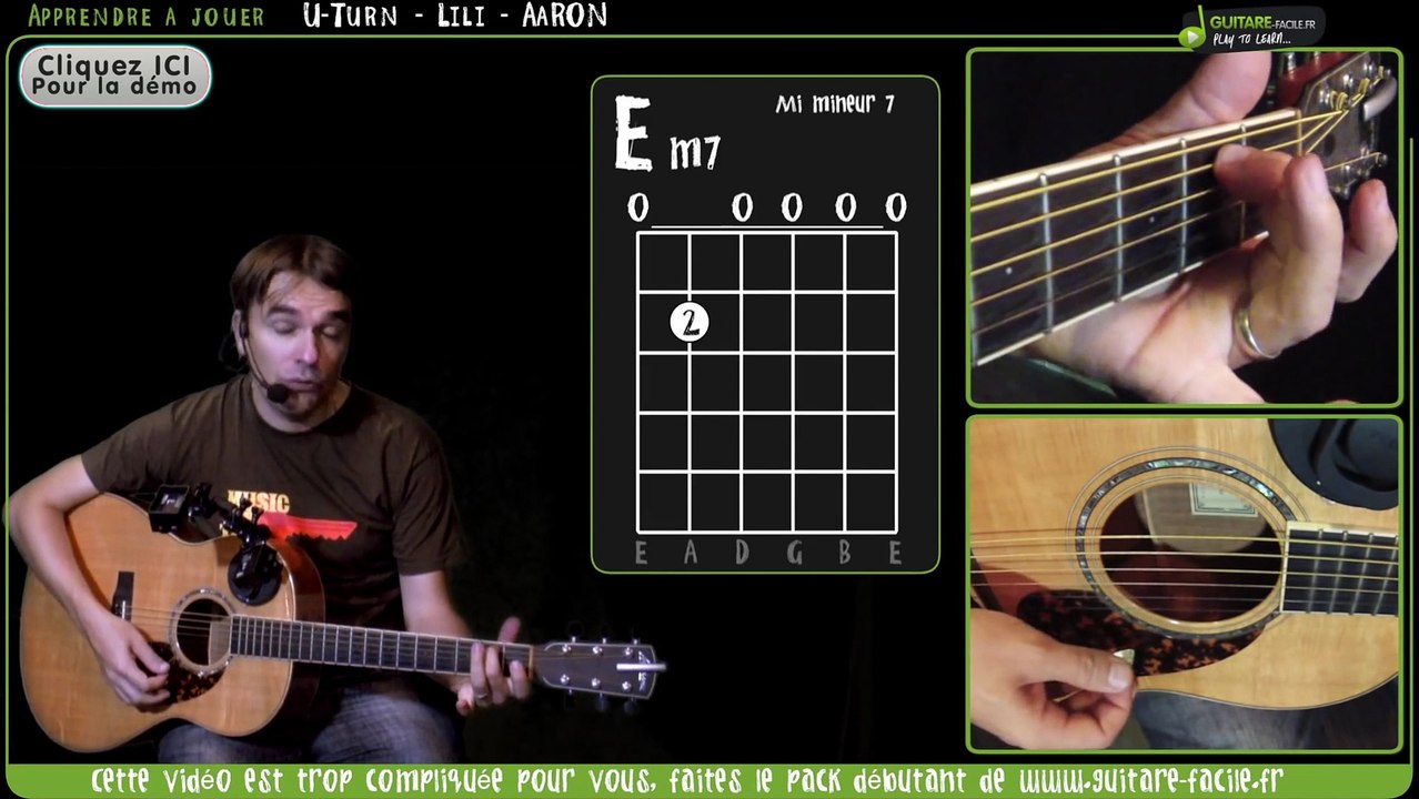 Apprendre AaRON - U-turn (Lili) - Tuto Guitare - Vidéo Dailymotion