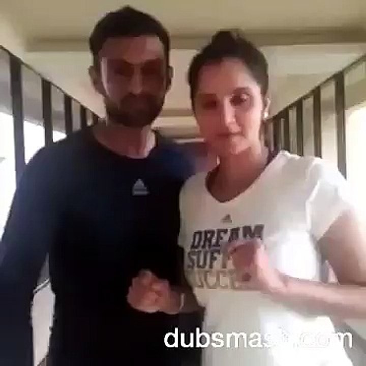 Sania Mirza And Shoaib Malik Dubsmash with Pakistan Cricket Team